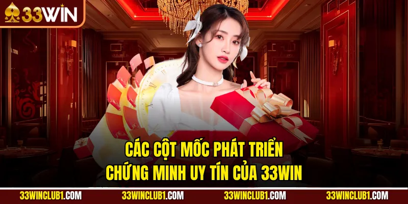 Các cột mốc phát triển chứng minh uy tín của 33WIN